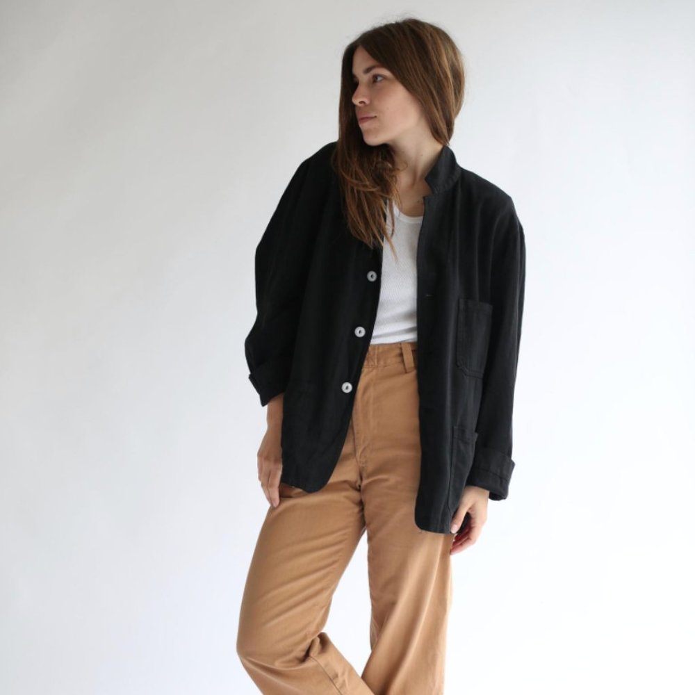 Rawson Vintage Black Overdye Classic Chore Coat